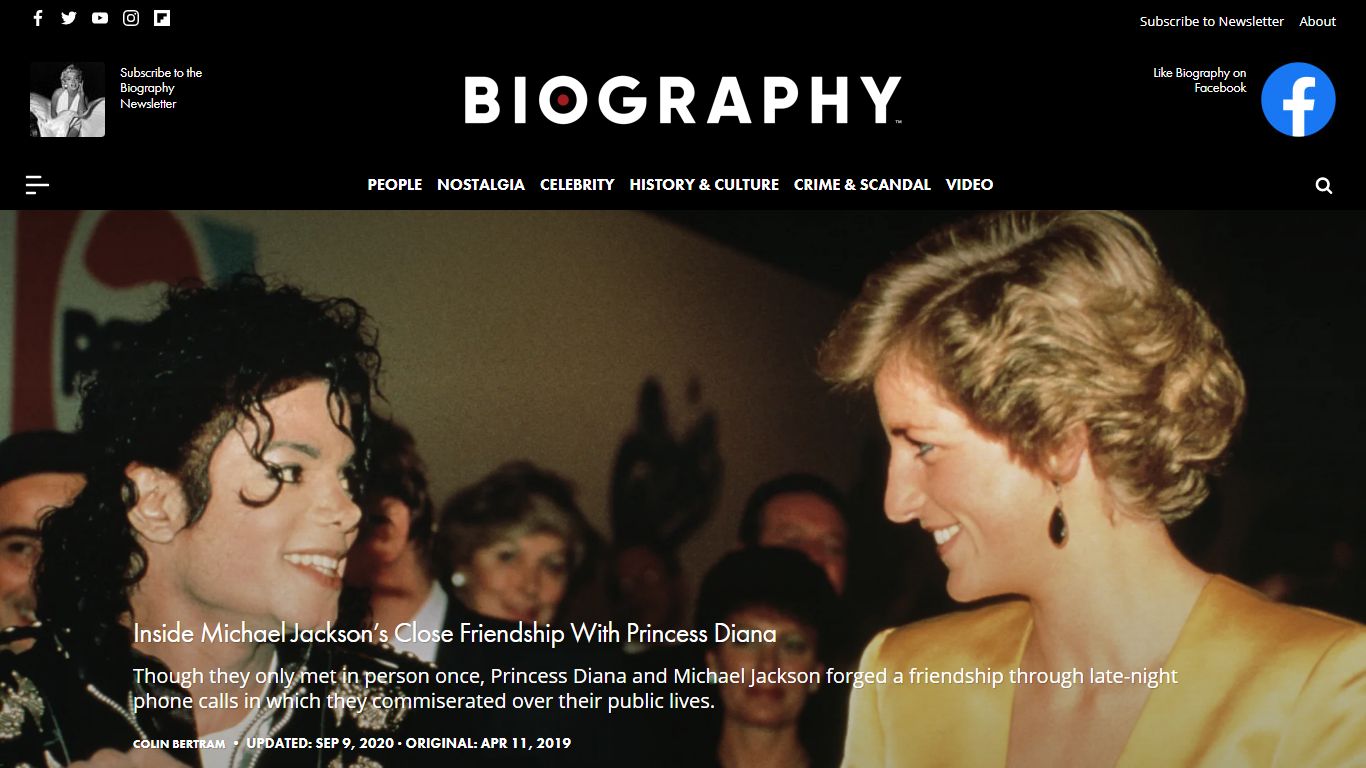 Inside Michael Jackson’s Close Friendship With Princess Diana